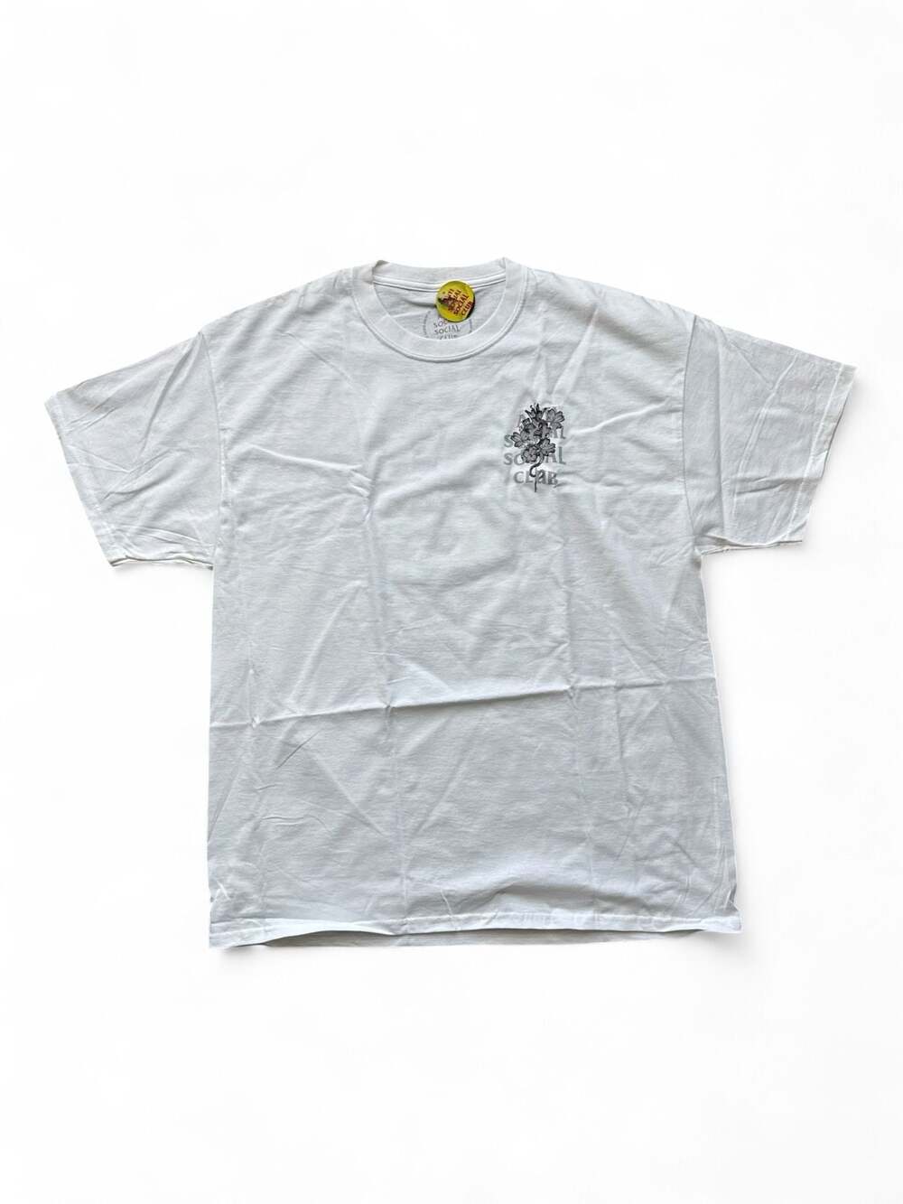 Anti Social Social Club White Floral Snake Graphic T-Shirt